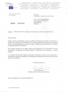 Carta de la Presidenta de la Comision Europea